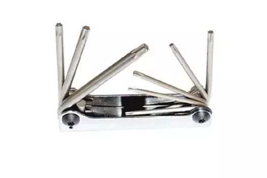 Набор ключей Torx, предметов в наборе: 8шт., CrV, ключи: имбусовые - 8шт., складной держатель, Jonnesway (H07M08SF)