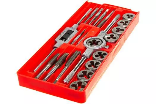 Набор метчиков и плашек ЗУБР Мастер, предметов в наборе: 20 шт., однопроходные М3-М12, пенал (2810-H20_z01)