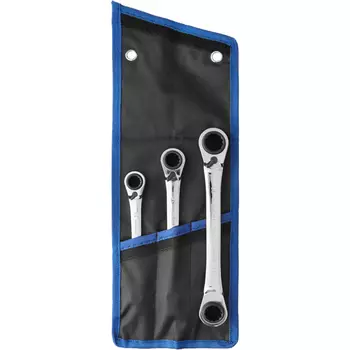 Набор накидных гаечных ключей трещоточных ЗУБР 27105-H3, предметов в наборе: 3шт., сумка (27105-H3)