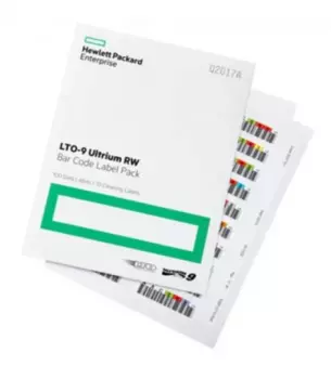 Набор наклеек HPE LTO-9 RW Bar Code Label Pack (Q2017A)