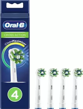 Набор насадок Oral-B CrossAction EB50RB для Oral-B, белый, 4 шт. (80348194)