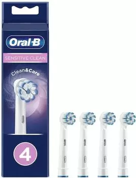 Набор насадок Oral-B Sensitive Clean EB60 для Oral-B, белый, 4 шт. (EB60 Sensitive Clean)