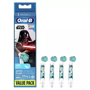 Набор насадок Oral-B Stages Kids EB10S Star Wars для Oral-B, белый, 4 шт. (4210201388449)