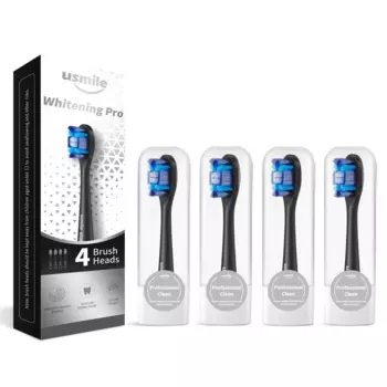 Набор насадок USMILE BLACK PRO PCB01 для USMILE Y1S, U3, P1 и P4, черный, 4 шт. (84030025)