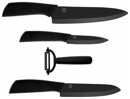 Набор ножей HuoHou Ceramic Kitchn Knife Set HU0010, 4шт., черный (HU0010)