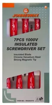 Набор отверток Jonnesway D02AC07S, предметов в наборе: 7 шт