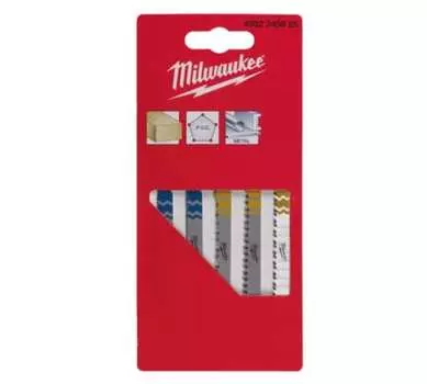 Набор пилок для лобзика Milwaukee, по дереву и металлу, 5шт. (4932345825)