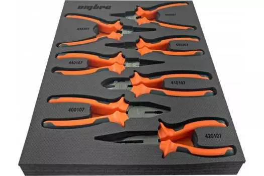 Набор шарнирно-губцевого инструмента OMBRA OMT7STE, предметов в наборе: 7 шт., ложемент (56138)