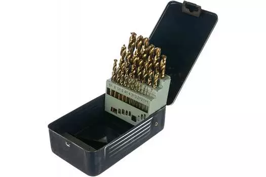 Набор сверл, 1,0; 1,5; 2,0; 2,5; 3,0; 3,5; 4,0; 4,5; 5,0; 5,5; 6,0; 6,5; 7,0; 7,5; 8,0; 8,5; 9,0; 9,5; 10,0; 10,5; 11,0; 11,5; 12,0; 12,5; 13,0 мм, HSS, по металлу, Thorvik, в металлическом кейсе, 25 шт. (TDBS25K5)