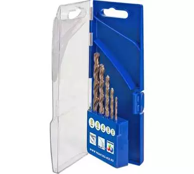 Набор сверл, 2-6 мм, HSS-CO, по металлу, ПРАКТИКА Эксперт, 5 шт. (640-254)