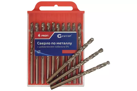 Набор сверл 3.3мм x 65мм/36мм, по металлу, CUTOP, 10шт. (48-33-10)