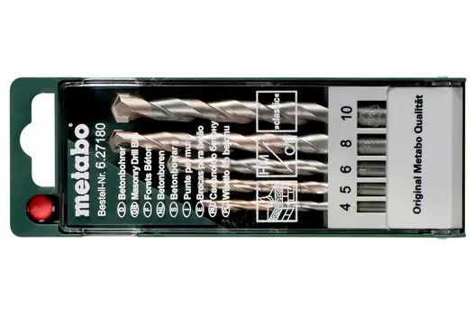 Набор сверл 4 / 5 / 6 / 8 / 10 мм, по бетону , 5шт. (627180000)