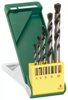 Набор сверл 4; 5; 6; 8; 10, 4x75, 5x85, 6x100, 8x120, 10x120, по бетону, Bosch Promoline, 4шт. (2607019444)