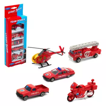 Набор техники Welly "Пожарная команда", красный (97506B-1)