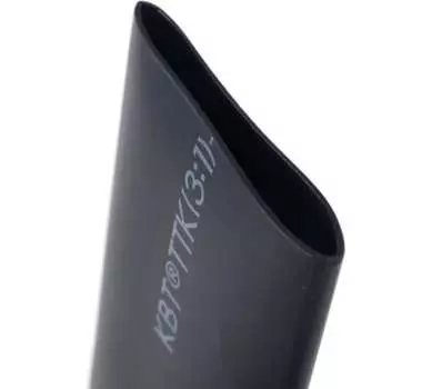 Набор термоусаживаемых трубок ТУТ КВТ, 3 см/1 см, 3:1, 10 шт. x 1 м, черный, с клеевым слоем (59700)