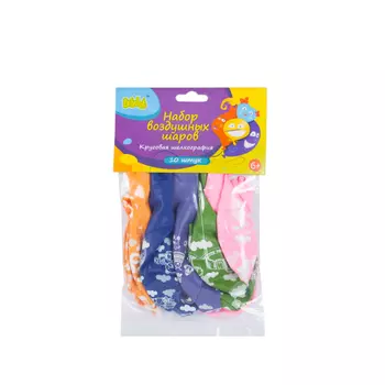 Набор воздушных шаров Bebelot "Игрушки", форма: круглая, 30 см, разноцветный, 10шт. (BHO1705-030)