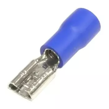 Наконечник КПИ клемма плоская, 1.5 мм/2.5 мм, под опрессовку, изолированный, синий, 100 шт., Netko Optima (FDD 2-187(5))