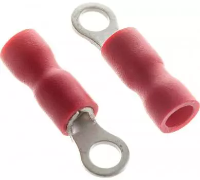 Наконечник НКИ кольцевой изолированный, 0.25 мм - 1.5 мм, медь, луженый, под опрессовку, красный, КВТ 1.5-3 (47471)