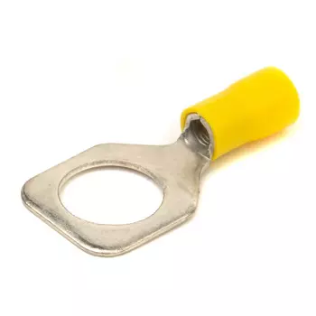 Наконечник НКИ кольцевой изолированный, 2.5мм² - 6мм², медь, луженый, под опрессовку, желтый, 50шт., DKC Quadro (2C12P)