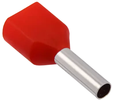 Наконечник НШВИ2, 1 мм/1 мм, медь, луженый, под опрессовку, изолированный, красный, 100 шт., Generica 1,0-8 (UGN31-008-001-100-G)
