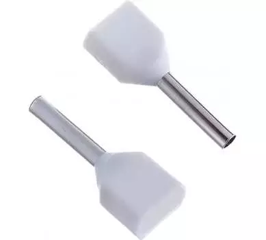 Наконечник НШВИ2 штыревой втулочный изолированный, 0.5 мм, медь, луженый, под опрессовку, белый, КВТ 0,5-8 (79461)