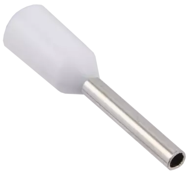 Наконечник НШВИ, 0.5 мм/0.5 мм, медь, луженый, под опрессовку, изолированный, белый, 100 шт., Generica 0,5-08 (UGN11-008-D05-100-G)