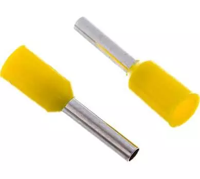 Наконечник НШВИ гильза изолированный, 1 мм, медь, луженый, под опрессовку, желтый, Navigator Group NET-Е1008 (71089)