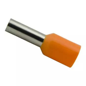 Наконечник НШВИ штыревой втулочный изолированный, 4мм, медь, луженый, под опрессовку, оранжевый, 100шт., ЭНЕРГИЯ 4.0-9 (E4009) (Е0601-0024)