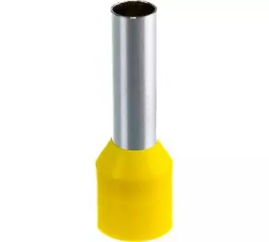 Наконечник НШВИ штыревой втулочный изолированный, 6 мм, медь, луженый, под опрессовку, желтый, КВТ 6.0-12 (79449)