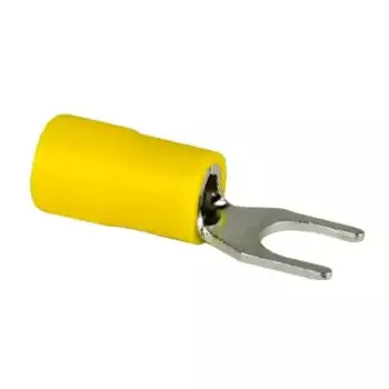 Наконечник НВИ вилочный изолированный, 4мм - 6мм, медь, луженый, болтовой, желтый, 100шт., ЭНЕРГИЯ SV 5,5-6S (Е0601-0028)