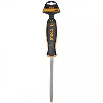 Напильник INGCO INDUSTRIAL, плос­кий, 200мм, материал рукоятки-пластик (HSFF088P)