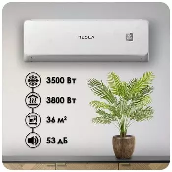 Настенная сплит-система до 36м², 12000 BTU/ч, инверторный, охлаждение / обогрев, осушение, белый, Tesla TA36FFUL-1232IA/C (TA36FFUL-1232IA/C)