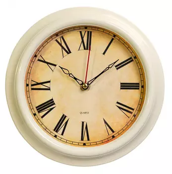 Настенные часы БЮРОКРАТ WallC-R74P, 1xAA, D21см, слоновая кость (1200487)
