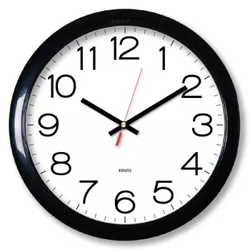Настенные часы БЮРОКРАТ WallC-R78PN, 1xAA, D 29см, черный (WALLC-R78PN29/BLACK)