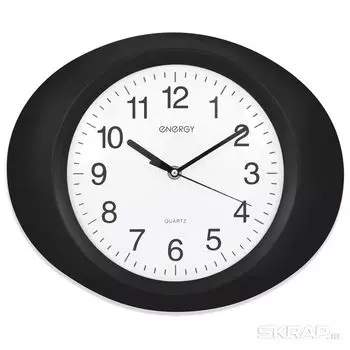 Настенные часы ENERGY EC-04, 1xAA, овальные, черный (009304)