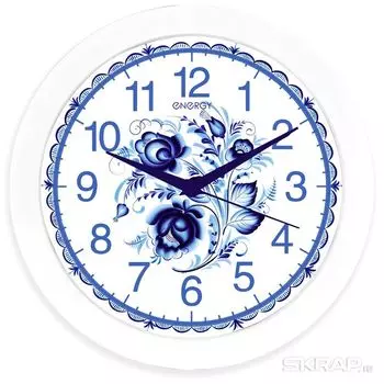 Настенные часы ENERGY ЕС-102, 1xAA, гжель (009475)
