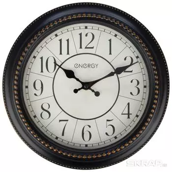 Настенные часы ENERGY ЕС-118, 1xAA, круглые, черный (009492)