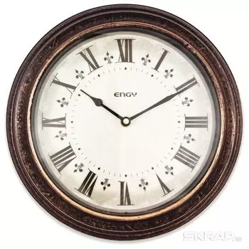 Настенные часы Engy ЕС-19, 1xAA, круглые, бронзовый (009319)