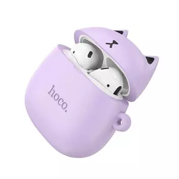 Наушники TWS Hoco EW45 APods 2, белый/фиолетовый