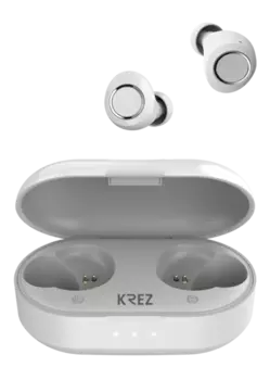 Беспроводные наушники KREZ BassBuds W, белый (EP07)