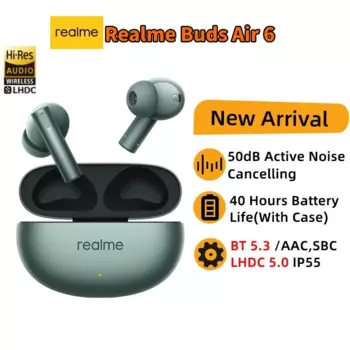 Наушники TWS REALME Buds Air 6, зеленый (RMA2402/631209000124)