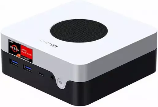 Неттоп Chuwi LarkBox X, Intel N100 800 МГц, 12Gb RAM, 512Gb SSD, Wi-Fi, BT, W11Pro, черный/белый