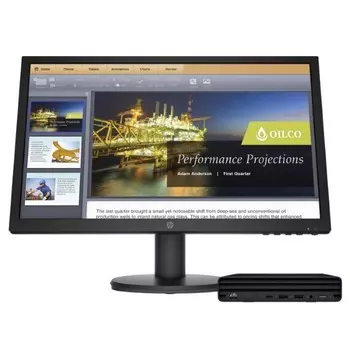 Неттоп HP Bundle 260 G4 Mini, Intel Celeron 5205U 1.9GHz, 4Gb RAM, 256Gb SSD, DOS, черный, HP P24v (4U5Y5ES)