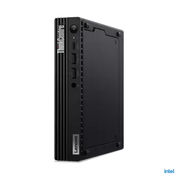 Неттоп Lenovo ThinkCentre M70q Gen 4, Intel Core i3 13100T 2.5 ГГц, 8Gb RAM, 512Gb SSD, Wi-Fi, BT, без ОС, черный, клавиатура, мышь (12E3002UUM) Английская клавиатура!