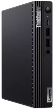 Неттоп Lenovo ThinkCentre M70q Gen 4, Intel Core i3 13100T 2.5 ГГц, 8Gb RAM, 256Gb SSD, Intel UHD Graphics 730, Wi-Fi, BT, без ОС, черный, клавиатура, мышь (12E4SAVY01)