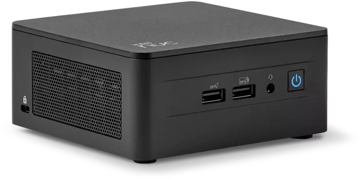 Неттоп-платформа Intel NUC 13 Pro Kit, Intel Core i3-1315U 4.5 ГГц 2xDDR4 SODIMM, 1x2.5" HDD/SSD, 1xM.2 SSD, WiFi, BT, черный (RNUC13ANHI30000)