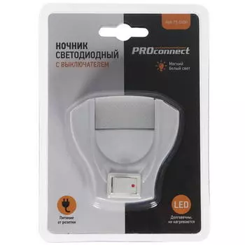 Ночник в розетку PROconnect 75-0300, белый