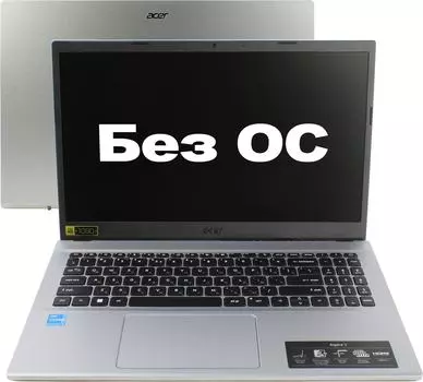 Ноутбук Acer Aspire 3 A315-59-39S9 15.6" 1920x1080, Intel Core i3 1215U 1.2 ГГц, 8Gb RAM, 256Gb SSD, без OC, серебристый (NX.K6TEM.004)