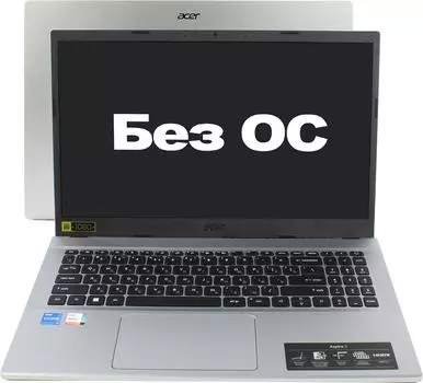 Ноутбук Acer Aspire 3 A315-59-58SS 15.6" 1920x1080, Intel Core i5 1235U 1.3 ГГц, 8Gb RAM, 512Gb SSD, без OC, серебристый (NX.K6SEM.00A)