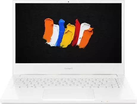 Ноутбук Acer ConceptD 3 CN314-72G-761D 14" 1920x1080, Intel Core i7-10750H 2.6GHz, 16Gb RAM, 512Gb SSD, NVIDIA GeForce GTX 1650 Ti-4Gb, WiFi, BT, Cam, W10Pro, белый (NX.C5UER.001) плохая упаковка